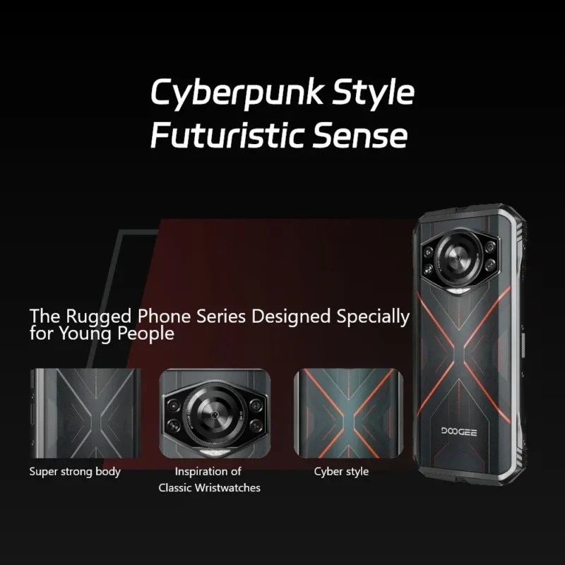 DOOGEE S Cyber – Rugged Smartphone, 6,58" 90Hz, 8GB+256GB, 50MP, 10800mAh, Android 14 - Image 6