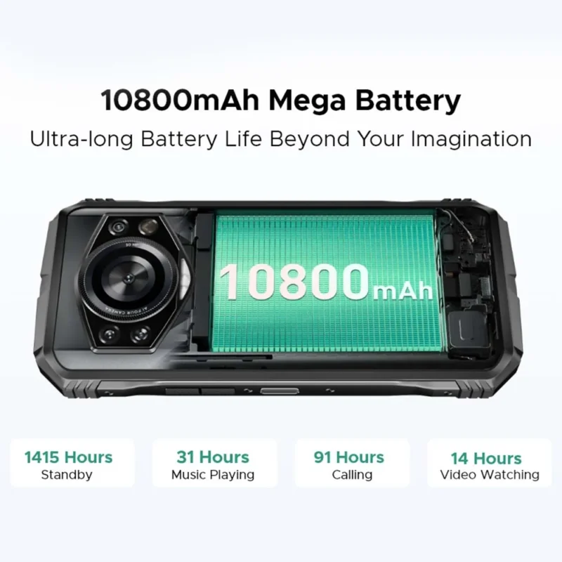 DOOGEE S Cyber Pro – Rugged Smartphone, 6,6" FHD+ 120Hz, 12GB+512GB, 10800mAh, 33W - Image 5