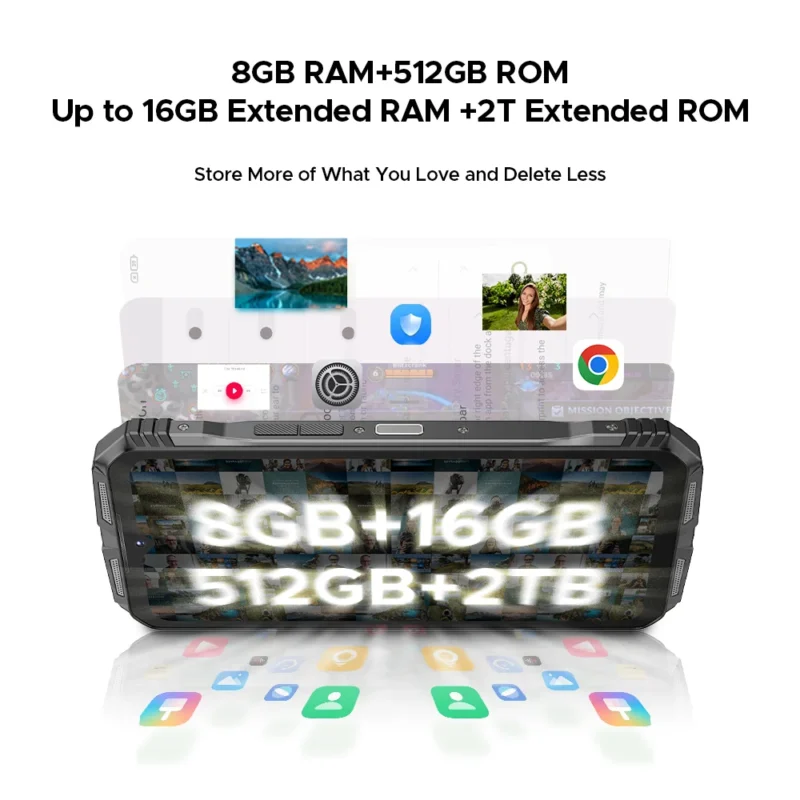 Weltpremiere DOOGEE S118 Pro 5G Robustes Telefon 6,6'' FHD 120Hz 8GB RAM 512GB ROM 10800mAh Akku Android 14 Handy mit NFC - Image 6