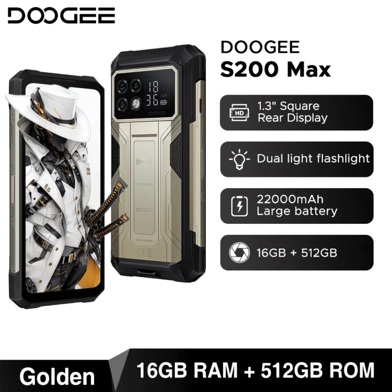DOOGEE S200 Max – Rugged Smartphone, 6,72" 120Hz, 16GB+512GB, 22000mAh, 66W, NFC - Image 8
