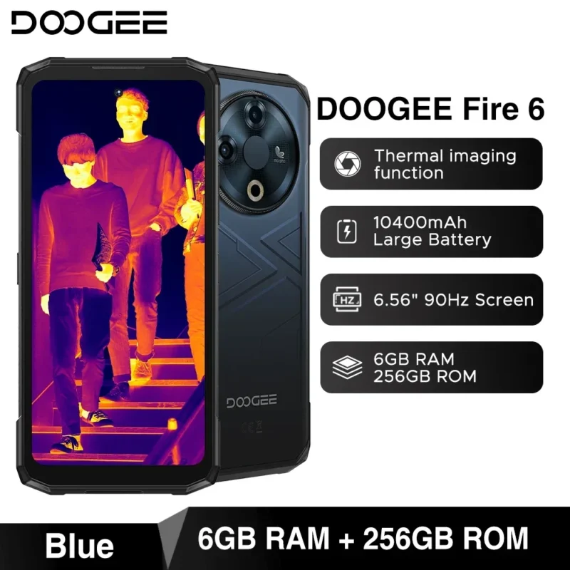 Weltpremiere DOOGEE Fire 6 Robustes Telefon 6,56" 90 Hz Display 6 GB RAM 256 GB ROM 50 MP AI Hauptkamera 10400 mAh/18 W Android 14 - Image 8