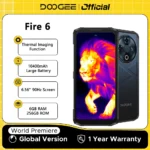Weltpremiere DOOGEE Fire 6 Robustes Telefon 6,56" 90 Hz Display 6 GB RAM 256 GB ROM 50 MP AI Hauptkamera 10400 mAh/18 W Android 14