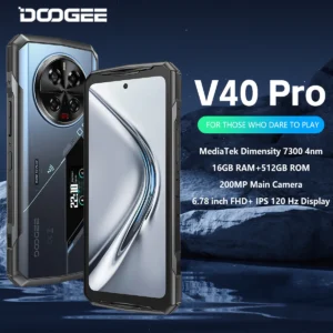 DOOGEE V40 Pro 5G Outdoor Smartphone – 6,78" Display, 16GB+512GB, Dimensity 7300, 200MP Kamera, 8680mAh Akku, Android 14