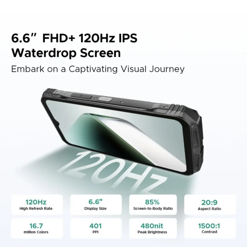 DOOGEE S Cyber Pro – Rugged Smartphone, 6,6" FHD+ 120Hz, 12GB+512GB, 10800mAh, 33W - Image 6