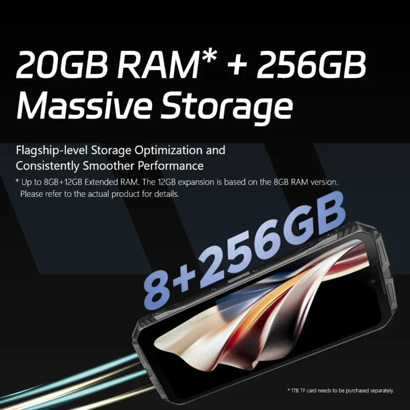DOOGEE S Cyber – Rugged Smartphone, 6,58" 90Hz, 8GB+256GB, 50MP, 10800mAh, Android 14 - Image 4