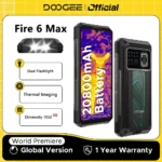 Weltpremiere DOOGEE Fire 6 Max 5G Robustes Telefon, Abmessung 7050, Wärmebildgebung, 6,72 Zoll, Dual-Taschenlampe, 20800 mAh Akku, Mobiltelefon