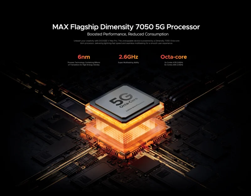 DOOGEE V MAX PRO 5G Smartphone – 6,58" IPS Display, 12GB RAM + 512GB Speicher, 22.000mAh Akku, 108MP KI-Kamera, Android 14, NFC - Image 3