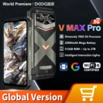 DOOGEE V MAX PRO 5G Smartphone – 6,58" IPS Display, 12GB RAM + 512GB Speicher, 22.000mAh Akku, 108MP KI-Kamera, Android 14, NFC