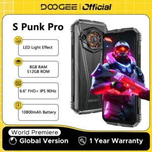 DOOGEE S Punk Pro – Rugged Smartphone, 6,6", 8GB+512GB, 128dB Lautsprecher