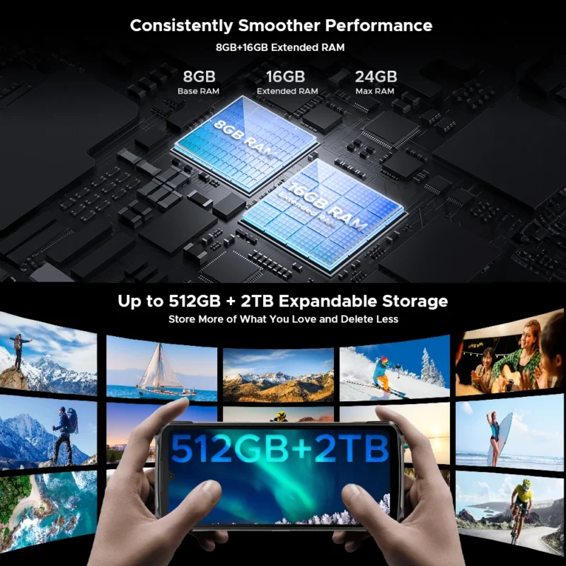 DOOGEE S119 Rugged Smartphone – 6,72" FHD+, 8GB+512GB, 100MP, 10200mAh, 33W, Android 14 - Image 5