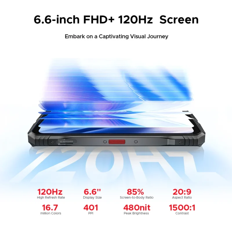 Weltpremiere DOOGEE S118 Pro 5G Robustes Telefon 6,6'' FHD 120Hz 8GB RAM 512GB ROM 10800mAh Akku Android 14 Handy mit NFC - Image 4