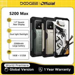 DOOGEE S200 Max – Rugged Smartphone, 6,72" 120Hz, 16GB+512GB, 22000mAh, 66W, NFC