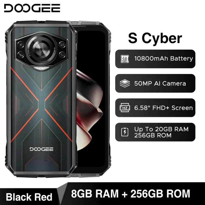 DOOGEE S Cyber – Rugged Smartphone, 6,58" 90Hz, 8GB+256GB, 50MP, 10800mAh, Android 14 - Image 7