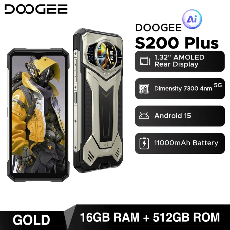 DOOGEE S200 Plus 5G – Rugged Smartphone, 6,72", 16GB+512GB, 11000mAh, Android 15 - Image 8